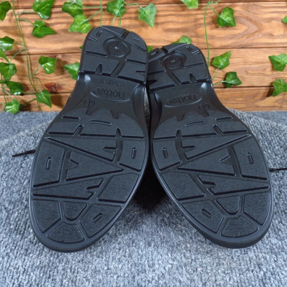 Hotter Burton‎ Men Oxford Shoes Size 8 Casual Walking Work Comfort Black Leather